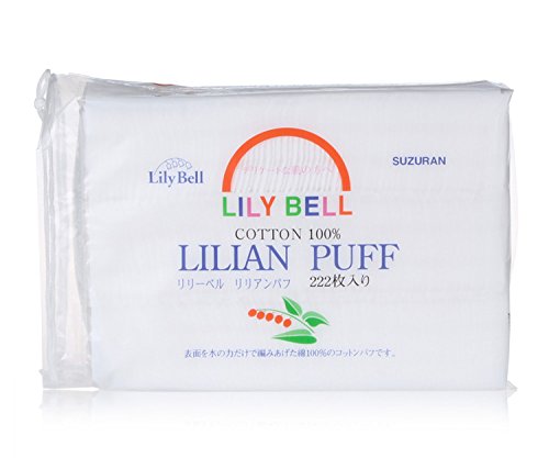 Lily Bell Lilian Puff (SUZURAN Japan) Cosmetic Lint Free Cotton Pads Face Nails (220 Pics (Pack of 2))