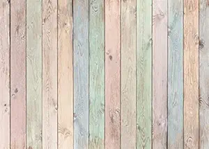 BELECO 5x3ft Wood Backdrop Pastel Colored Wood Planks Texture Phtography Backdrop Baby Shower Boy Girl Product Photoshoot Pets Photo Background Props