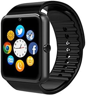 Smart Watch , ChromiumFIT GT08 Touch Screen Bluetooth WristWatch with Camera/SIM Card Slot/pedometer analysis/Sleep Monitoring Samsung Galaxy/S6/S6 plus Edge/S7/S7 Edge/S8/S8 Plus HTC Sony and any other Android(Full Functions) and IOS iPhone smartwatch, IPhone 5/5s/6/plus/7/7plus/8/8 plus/ IPhone X (Partial Functions)( Black)