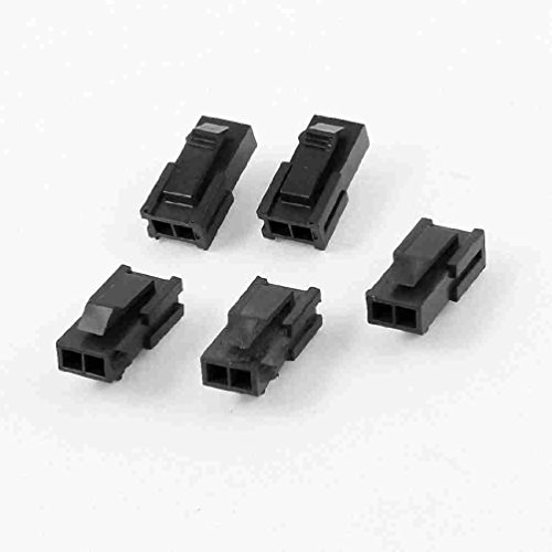 Move&Moving(TM) 5 Pcs Black Plastic 2 Pin Female Power Supply Connector