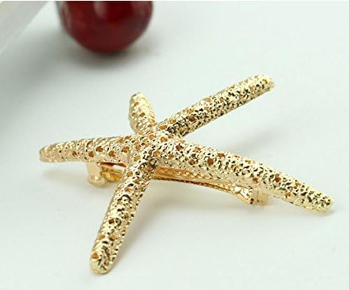 Dersoning Cream Creamy Hair Hairpin Cross Pendant for Women (Gold)