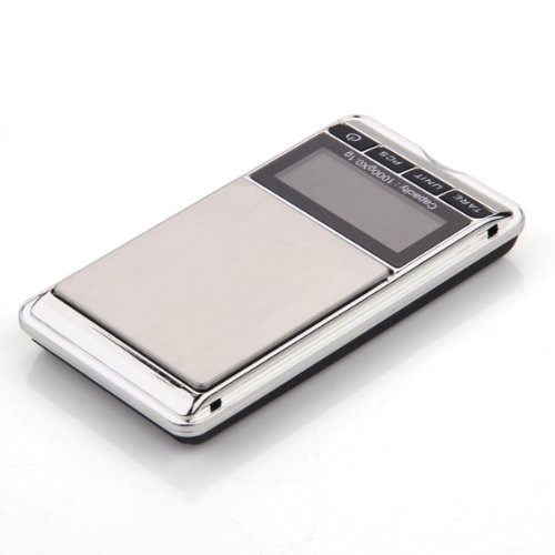 1000g/0.1g DigitalWaage Schmuckwaage Taschenwaage Waage + Ledertasche - 2