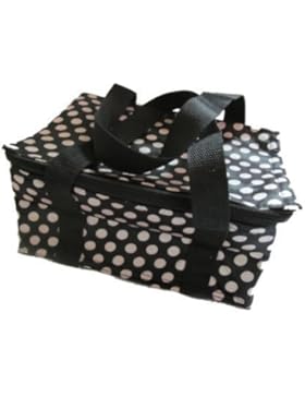 Schwarz mit polka dots weiß&, recycelt, umweltfreundliches, wasserdichtes & hot & isoliert (kalt), für Damen,...