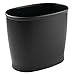 Produktbild InterDesign 93447EU Kent Badezimmer Ovaler Abfalleimer Mülleimer für Bad, Küche, Büro - schwarz, Plastik, Black, 30,48 x 20,32 x 25,4 cm
