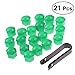 Produktbild VORCOOL 21 in 1 Sechskant Radmutter Abdeckungen Schrauben Abdeckungen Schraube Schützen Kappen 17mm mit Clips (grün)
