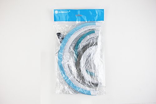 SUNBEAUTY 7er Set See & Meer Thema Blaugrün Grau Blau Weiß Papier Lampion Stern Wabenball Honeycomb Balls Zeremonie Dekoration - 7