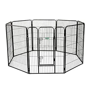 Zhangxi Pet Playpen Dog Exercise Pen Metal Portable Dog Fence 8 Panel for Dogs Pets