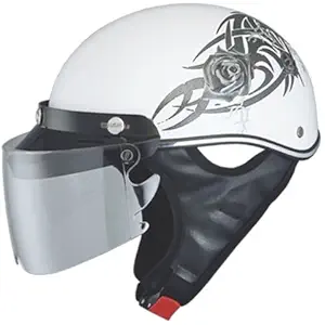 Studds Troy Half Helmet (Black Rose, L)