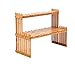 Produktbild Unbekannt Bambus Blumenständer Tischplatte Pflanze Blume Stand Büro Massivholz Blume Regal Schreibtisch Windowsill Mini Regal Kreative Topfpflanze Ständer 37X21X30cm