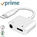 Price comparison product image Headphone Jack Adapter Dongle for iPhone 7/7 Plus/8/8Plus/X/XS MAX/XR Adapter to 3.5mm Jack Converter Car Charge Accessories Cable & Audio Connector 2 in 1 Earphone Splitter Adapter-whiteNewest