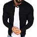 Produktbild JYJM Herren Cardigan Reißverschluss Jacke Herren Herbst Winter Windbreaker Falten Slim Streifen Fit Strickjacket Mantel Winterjacke Einfarbig Oberbekleidung Raglan Langarm Top Coat Outwear