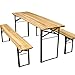 Produktbild MIADOMODO Bierzeltgarnitur Gartenmöbel-Set | 2x Bierbänke 1x Biertisch | 177 x 46 x 75 cm | Klappbar aus Tannenholz | Festzeltgarnitur, Biertisch, Bierbank, Sitzgarnitur