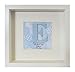 Personalised New Baby's Initial Box Frame Blue