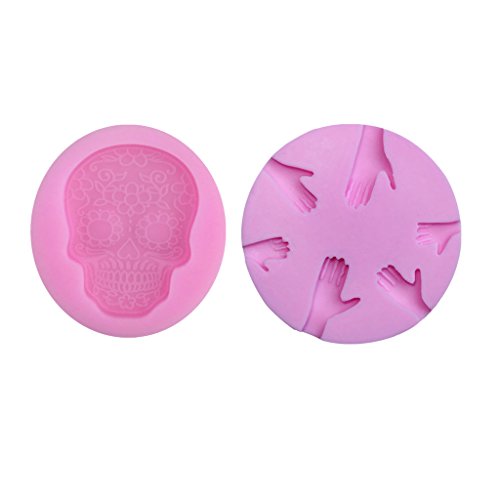 Gazechimp 2pcs Horror Muster Silikon Muffinform Muffin Form Muffinförmchen Kuchen Dessert Cup Cake Pudding Gelee Mini-Cupcake Formenset Kuchenformen Cupcake Form - 7