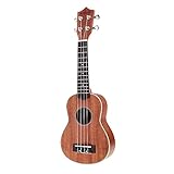 Andoer® 21 '' Compacto Ukelele Ukelele Hawaiano Caoba Aquila Rosewood Fretboard Puente Soprano Instrumento de Cuerdas 4 Cuerdas