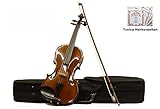 Klang: warm, voll, ausgewogen Sinfonie24 Geige Violine Größe 4/4 für Einsteiger, Hamburger Geigenbau Manufaktur, (Basic II) Set mit Koffer, Bogen und Kolophonium, palisanderfarbend, spielfertig eingerichtet mit Markensaiten