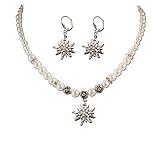 dirndl schmuck set perlen Trachten-Kette und Dirndl-Ohrringe perfekt zum Trachten-Outfit (Dirndl, Lederhose, Trachtenbluse, Oktoberfest) und Hochzeit