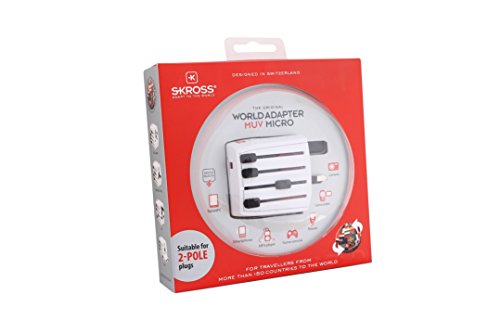 SKROSS Reiseadapter MUV Micro Steckdoseneingang für: Euro, USA/Japan, Australien/China, UK - 11