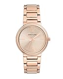 Anne Klein Damenuhr Analog Quarz mit Metallarmband AK/N3168RGRG in der Farbkombination Rose Gold/Rose Gold