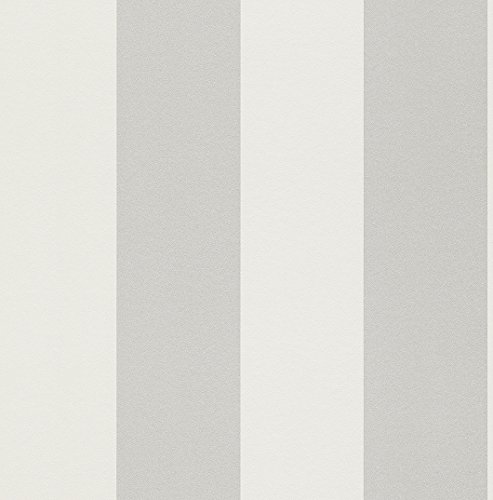 Tapete Rasch Just me! 2014 Tapete 286632 Streifen weiß silber - 2