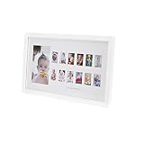 First year memories photo frame – Mein erstes Jahr Baby- Bilderrahmen für die ersten 12 Monate, Holz-Rahmen mit Glasscheibe und Passepartout - 2