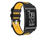 HUWAI Aktivitätstracker,24 Stunden Pulsuhren,Intelligente Sein, Touchscreen, Herzfrequenz/Blutdruck / Blut/Schlaf / Übung/Schritt, Yellow