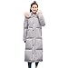 Produktbild Geili Damen Wintermantel Lang Dicke Daunenjacke Warm Steppjacke mit Pelzkapuze Frauen Übergrößen Mode Reißverschlus Winterjacke Parka Übergangsjacke Wattierte Jacken Oberbekleidung