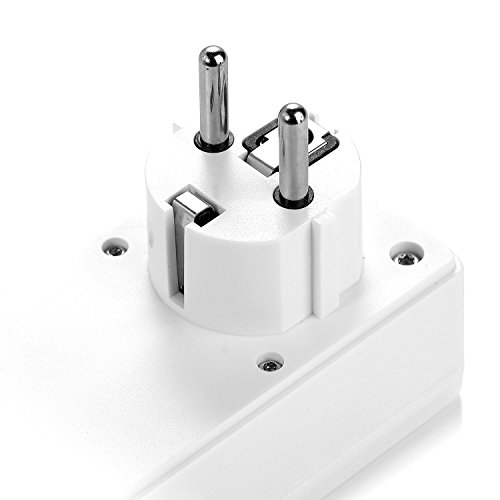 ISELECTOR USB Ladegerät Steckdose mit USB Zwischenstecker mit USB und Steckdose weiß - 6