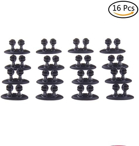 YIXUAN 16 Pack Cable Clips Organizer Cable Tie Holder Cord Wire Clips for Car, Computer, Desktop, USB, Headphone