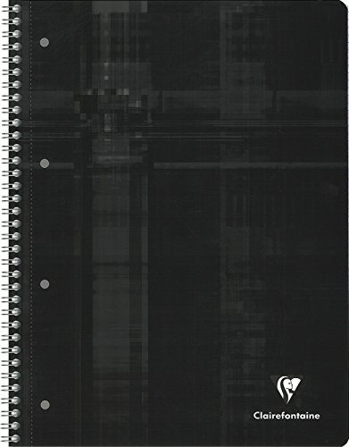 Clairefontaine Collegeblock (mikroperforiert mit Ringbuchlochung farbige Blätter, DIN A4+, 22,5 x 29,7 cm, 120 Blatt, 90g, kariert mit Rahmen) farbig sortiert,5 Stücke - 5