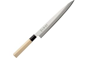 Seki Riu SR240 Sashimi Jaku Couteau Japonais Acier/Bois Beige/Inox 36,5 x 3,7 x 2,3 cm