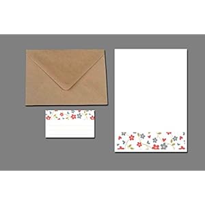 Briefpapier Set A5 / Blumen No12