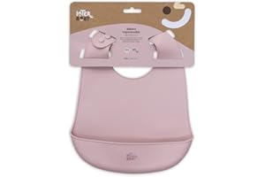 Interbaby - Babero Silicona Bebe | Babero Impermeable Bebe para Bebes y Niños Pequeños, Unisex, Ajustable | Babero Cómodo, Ligero, con Bolsillo Recogemigas, Sin BPA | Suave, Flexible