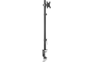 Bracwiser Supporto per monitor singolo extra alto per schermi da 13-32 pollici, fino a 10 kg, regolabile in altezza, VESA con asta da 800 mm, VESA 75/100