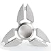 Produktbild Fidget Toys Hand Spinner Finger Spielzeug EDC Focus Aluminium Metall Handspielzeug Perfekt für Autismus Kinder Erwachsene und ADS, ADHS, Angstzustände Spielzeug Geschenke (Silber)