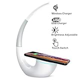 【Dimmer und Touch-Steuerung】Die Tischleuchte verfügt über eine eingebaute elektronische Touchscreen-Steuerung für freie Helligkeitseinstellung und stufenloses Dimmen.