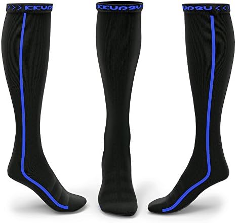 KKUP2U Compression Socks Stockings Knee High & Calf High for Men & Women, Graduated Gradient Recovery Performance for Athletic, Nurses, Running, Flight Travel, Edema, Diabetic, Varicose Veins