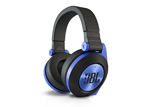 JBL E50 BT - Auriculares supraaurales inalámbricos para dispositivos iOS y Android (estéreo, Bluetooth, almohadillados recargables, función PureBass), color azul