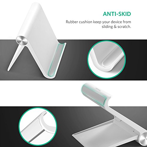 ipad Ständer UGREEN Tablet Halterung Multi Winkel Ständer Tisch Halter für iPad Serien, Samsung Galaxy Tab, Google Nexus,Lenovo Tab,Sony Xperia Tablet usw Weiß - 3