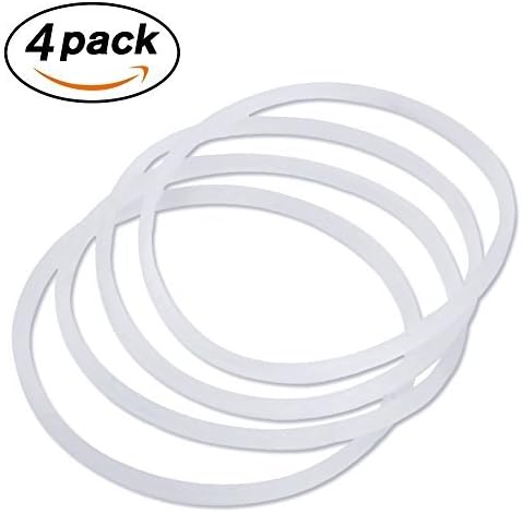 4 Replacement Gaskets Rubber Seal for Magic Bullet Blender Cross or Flat Blade