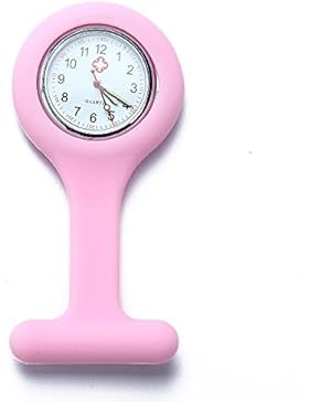 Krankenschwesteruhr Schwesternuhr Pflegeruhr Silikon weiß rosa pink orange rot gelb hellblau blau dunkelblau grün...