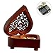 Produktbild Schimer Vintage Wood Carved Heart Shape Music Box Gift for Birthday Valentine's Day