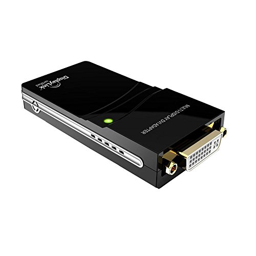 Top-Longer USB 2.0 to VGA/DVI/HDMI Video Graphics Adapter Card for Multiple Monitors up Monitors up to 1920x1080 / 1600x1200 Each Black