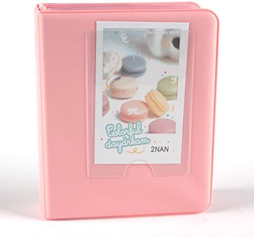 [Fujifilm Instax Mini Albums 3inchs Candy Album 64 photos]--YILON For Instax Mini 8 70 7s 25 50s 90 Film/ Pringo 231 Film/ Fujifilm Instax SP 1 Film/ Polaroid PIC-300P Film/ Polaroid Z2300 Film (Pink)