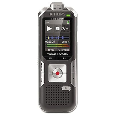 Philips DVT 6000 Dictaphones Connexion PC, Type de Stockage: Mémoire Interne, Activation Vocale, Enregistreur MP3 GRIS