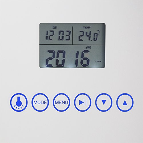 100cm LED Multimedia Badspiegel mit LED Beleuchtung + Uhr + Radio + MP3 + USB-Anschluss + Temperaturanzeige + TOUCH SCHALTER feuchtraumgeeignet einbaufertig - 2