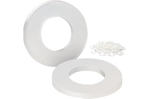 BOUMVID Rondelle in Plastica M6 x 12 mm, 50 Pezzi Distanziali Tondi Teflon Gomma Piatte Rondelles in Nylon, Dischi in Plastica Poliammide alzaporta Rondella per Riparazioni di Ricambio