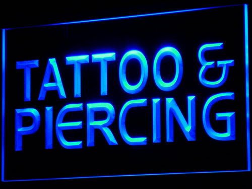 ADVPRO Cartel Luminoso i482-b Tattoo Piercing Open Service New Neon Light Sign
