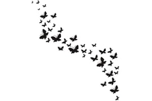 ARTISTIC SPONGE Pochoir réutilisable motif papillons et vagues A3, A4, A5 et plus grandes tailles pour chambre d'enfant moderne/Bird107 (pochoir réutilisable en PVC, taille M 50 x 140 cm)