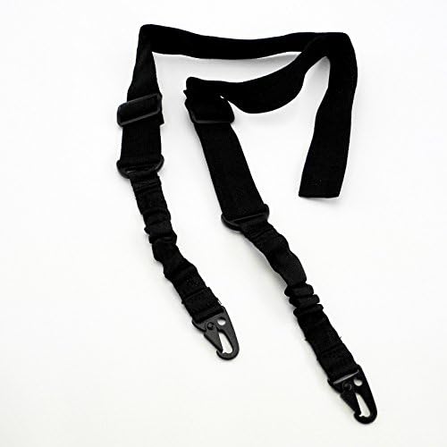 Multi purpose 2 Point gun sling with Bungee feature. Black colour.